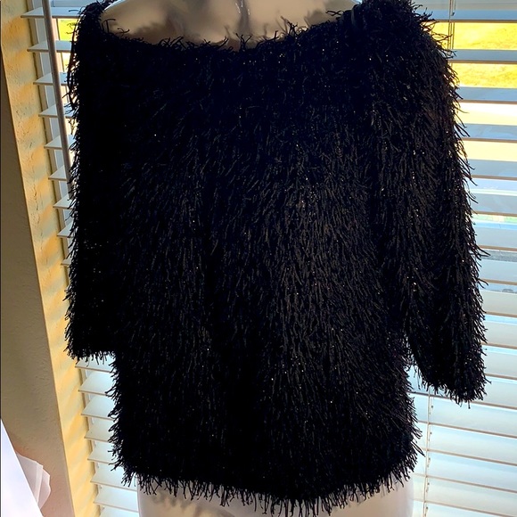 Zara Sweaters - Zara Knit shaggy pullover black Sweater size small